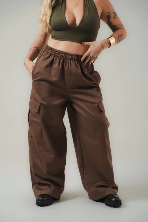 Calça Cargo Alix - Marrom