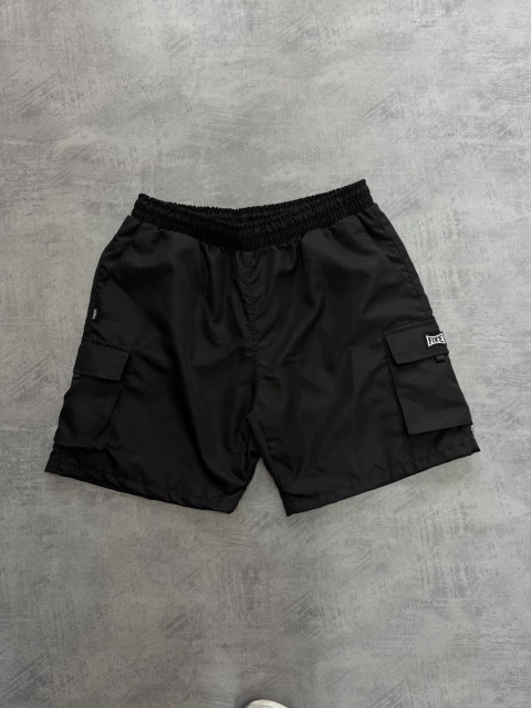 Bermuda Rip Stop Cargo Fire Preta Forrada - comprar online