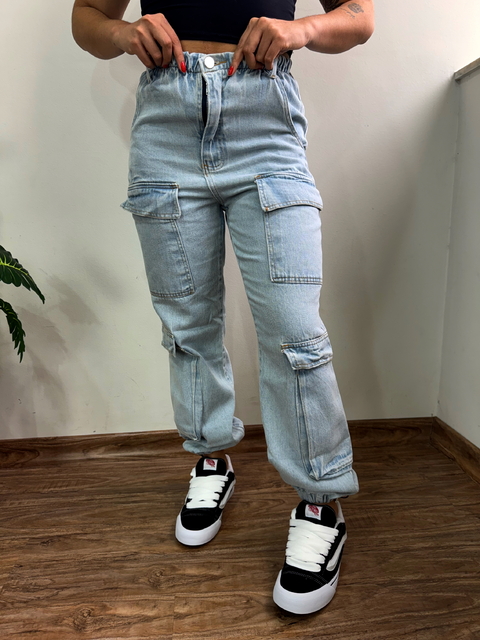 Calça Cargo Jeans Esther