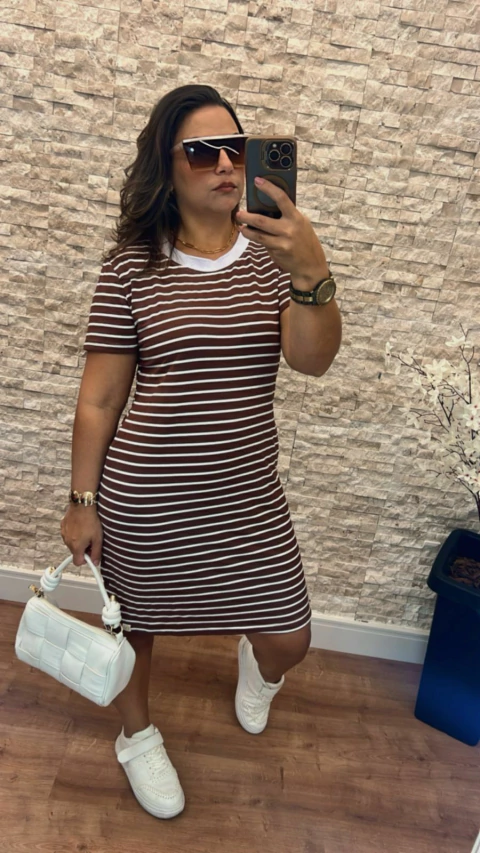 BOLSO E BOTAO listrado slim - comprar online