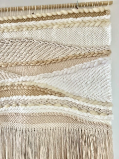 Tapiz Pared Decorativo Grande Hecho A Mano Telar Naturales - Casa Telar