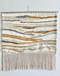 Tapiz Pared Deco Fibras Naturales Boho H/mano Telar Neutros