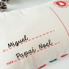 Almofada natalina - carta para o Papai Noel