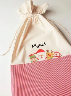 Saco papai noel para presente personalizado com nome - comprar online