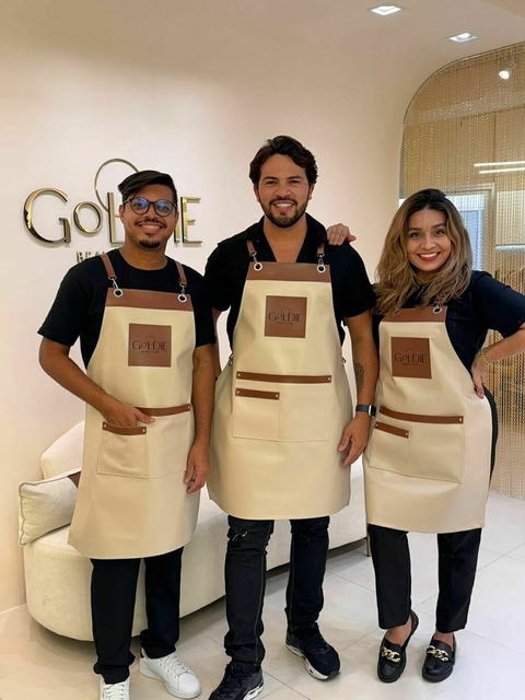 Kit aventais personalizados- com sua logo a laser, pintada ou efeito - em sintético - comprar online