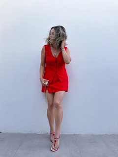 Shorts Saia Lisa Vermelho