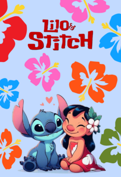 Cartelas Fundo de Caixa Lilo e Stitch Azul ou Branco 230g - 2 Unidades - Adoro Aplique