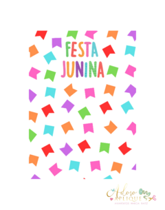 Cartela Fundo de Caixa Bandeirinha Colorida Junina 230g - 4 Unidades
