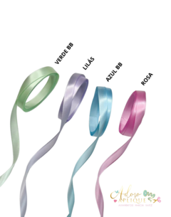 Fita Importada de Cetim Ribbon Rosa, Verde, Lilás ou Azul (10 mm) - 5 metros - comprar online