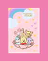Kit Cartelas Fundo de Caixa Ursinho Pooh Rosa 230g - 2 Unidades