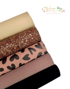 111 Kit Lonitas Outono Coração com Flocada (12x33cm) - Pedaços