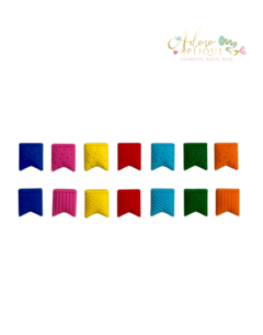 Aplique Emborrachado Mini Bandeirinha Junina - 10 unidades mix