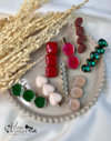 409 - Kit Bico de Pato Coleção Névoa Cor Cereja Completa - (8 Hair Clips)