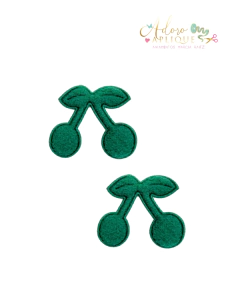 Aplique de Tecido Folha Base para Cerejinha de Pompom - 4 Unidades - comprar online