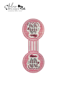 Adesivo para Sacolas Redondo Rosa Apaixone - 10 UNIDADES