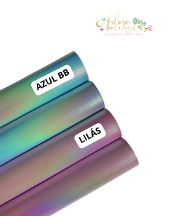 Lonita de Courino Metalizada Azul e Lilás Boreal (24x67 cm) - 1 Unidade na internet