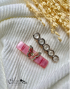 390 - Kit Bico de Pato Coleção Grife Cor Rose - (2 Hair Clips)