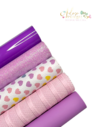 118 Kit Lonitas Coração Candy Lilás (12x33cm) - 5 Pedaços