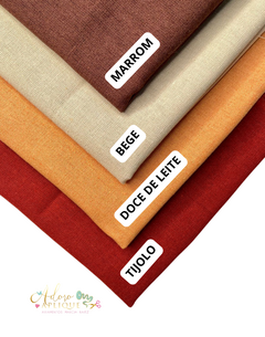 Tecido de Linho Tons de Outono/Inverno (34x98cm) - 1 Unidade