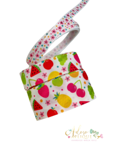Kit Fita Gorgurão Estampada Yama Frutinhas Verão (38 mm) - (2 metros ou 5 metros de cada)