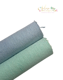 Lonita Jeans Linho Azul BB ou Tiffany - (24x67cm)
