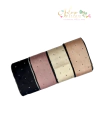 Fita Acetinada com Strass e Borda Colorida - 2 metros