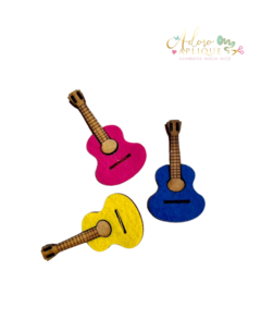 Aplique de Tecido Feltro Violão Junino - 3 unidades mix