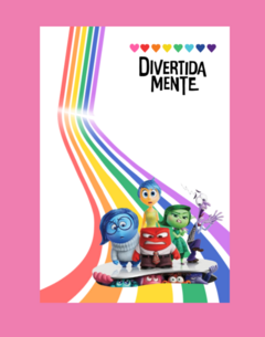 Kit Cartelas Fundo de Caixa Arco Íris Divertidamente 230g (14x9,5cm) - 2 Unidades