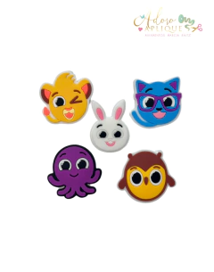 Kit Apliques Emborrachado Bolofofos - 5 unidades (1 de cada)