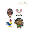 Kit Apliques Emborrachado Moana - 4 unidades (1 de cada)