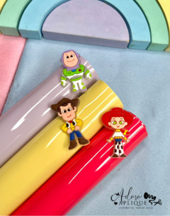 Kit 127 - Lonitas Coleção Toy Story (12 x 34cm) - 3 Pedaços de Lonitas + 3 Apliques