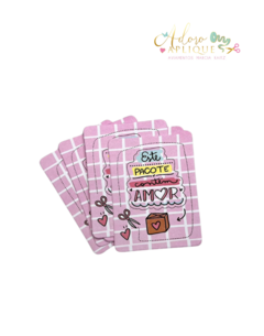 Cartão de Agradecimento Personalizado Rosa BB (7,2 x 5,5cm) - 20 UNIDADES