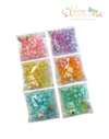 Kit 2 Pulseiras com Pingentes Ursinhos Carinhosos - 6 Kits (1 kit de cada cor) (15g)