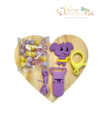 68 - Kit Prendedor de Chupeta Baby Tube Lilás Valentina - (1 Unidade)