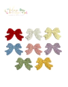 Aplique de Crochê Lacinhos Coloridos - 10 Unidades