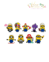 Apliques Emborrachados Minions Brilha no Escuro - 2 unidades mix