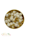 Pingente de Pérola Craquelada para Acabamento Dourado 10mm - (pacote c/ 20 unidades)