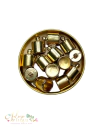 Terminal para Acabamento Dourado com Argola 10mm - (pacote c/ 10 unidades)