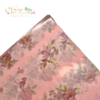 Papel de Seda Decorado Floral Rosa (24cm x 34cm) - 10 Folhas