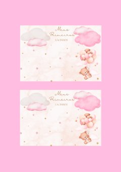 Cartela Fundo de Caixa Meus Primeiros Lacinhos (Laços Baby Rosa) 230g - 2 Unidades