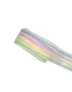 Fita Organza com Pesponto Candy Color Pompom - 2 metros