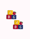 Apliques Emborrachado Cubo Riqué ABC Escolar - 2 unidades