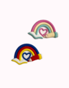 Apliques Emborrachado Livro com Arco Íris Colorido ou Candy Escolar - 2 unidades