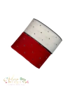 Fita Acetinada com Strass e Borda Colorida - 2 metros