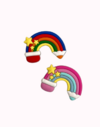 Apliques Emborrachado Lápis Arco Íris com Estrela Colorido ou Candy Escolar - 2 unidades