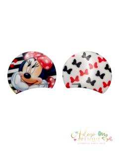 Aplique Acrílico Orelhinhas para Tiara Minnie - 2 unidades (1 de cada lado)