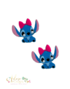 Aplique Acrílico Stitch com Laço Pink - 2 unidades - comprar online