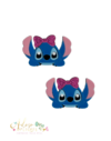 Aplique Acrílico Stitch com Laço Glitter - 2 unidades - comprar online