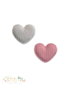 Aplique de Tecido Coração Cotelê Rosa ou Branco - 4 unidades - comprar online