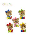Apliques Emborrachado Ursinho ABC Escolar - 2 ou 5 unidades mix